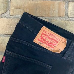 VINTAGE Levi Strauss 501 black jeans W31/L32